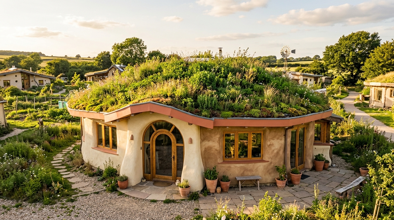Green Top Cob Natural Living Roof Home